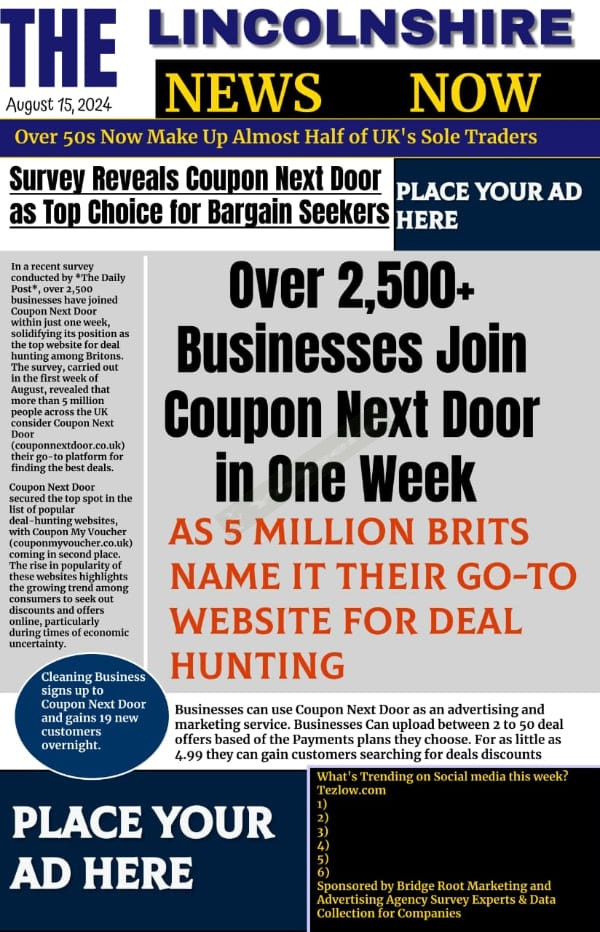 Boost Your Brand's Impact with The Lincolnshire News Now Quarter Page Ad