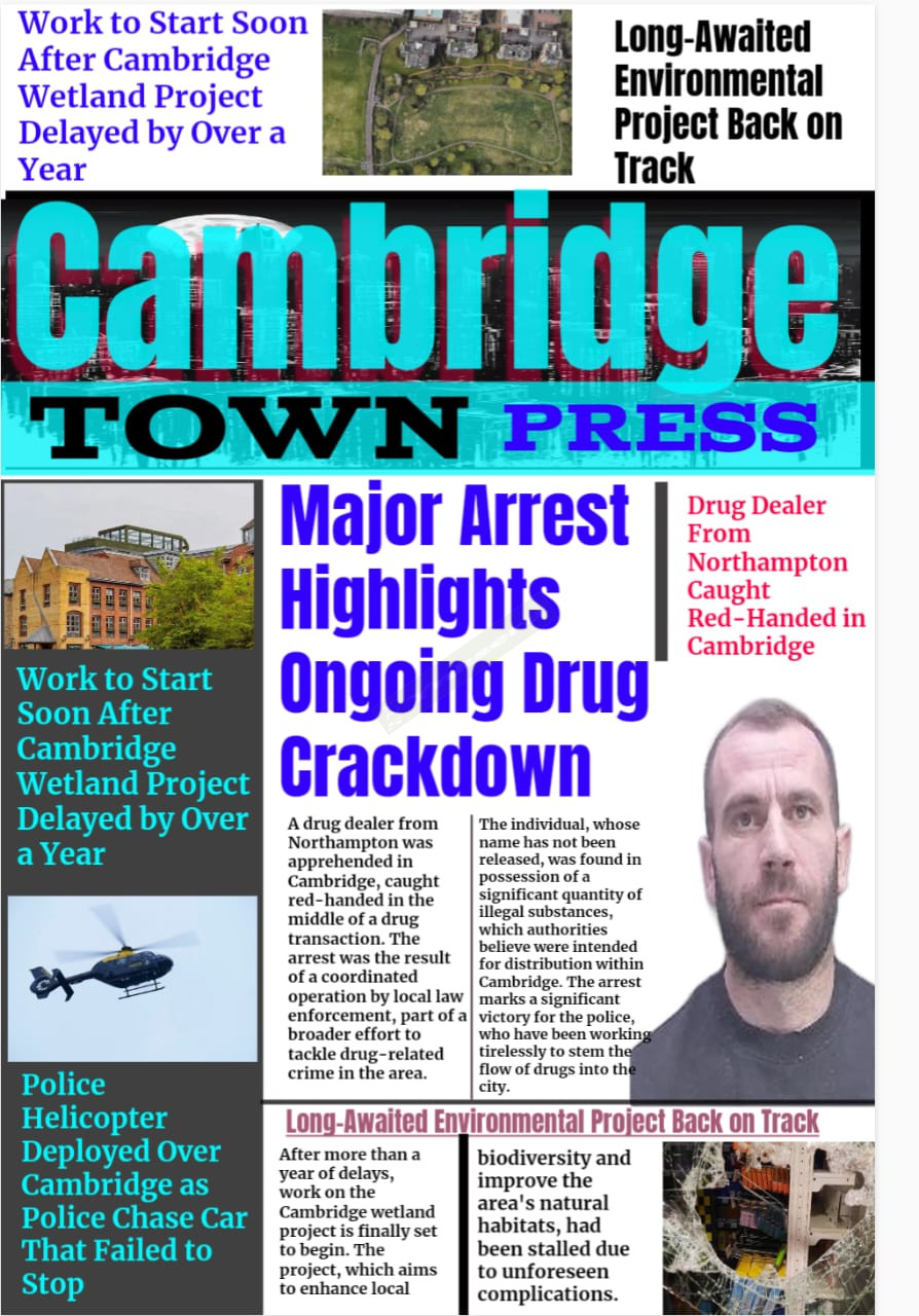 Front Page Advertising in Cambridge Town Press